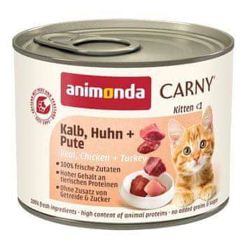 Animonda ANIMONDA Carny Kitten mokra hrana za mačke, teletina/piletina/puretina (200g)