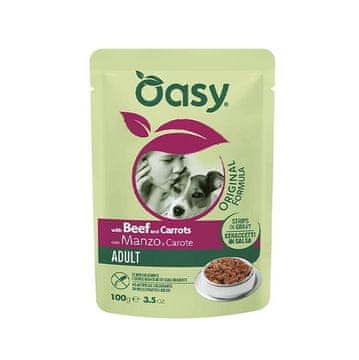 Oasy OASY Strips in Gravy Adult s Govedinom i mrkvom - mokra hrana za pse - 100g