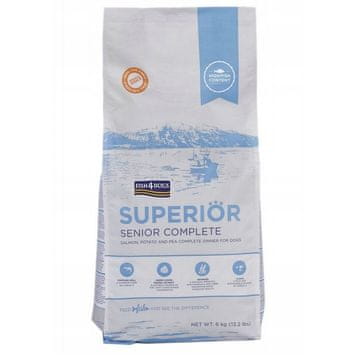 Fish4Dogs FISH4DOGS Superior Senior Complete Salmon - Suha hrana za starije pse s lososom, 6 kg