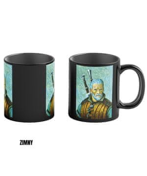 Heat Šalica Good Loot The Witcher 3: Geralt & Vincent van Gogh, 450 ml, crna (mijenja boju)