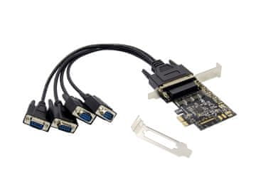 Conceptronic Conceptronic 4-Port DB9 RS232 Serial PCIe kartica, crna