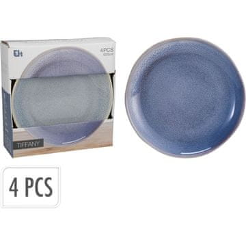 Excellent Houseware Set od 4 desertna tanjura, promjer 20 cm, plavi