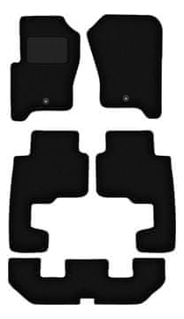 Crne velur tepihe za automobile za: Land Rover Discovery III SUV 7 sjedala (2004.-2009.)