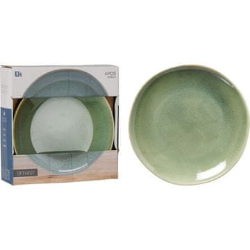 Excellent Houseware Set od 4 plitke tanjure, promjer 28 cm, zelene