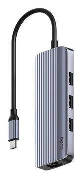 Cudy Cudy UH606 priključna stanica za prijenosno računalo, USB-C, siva/srebrna