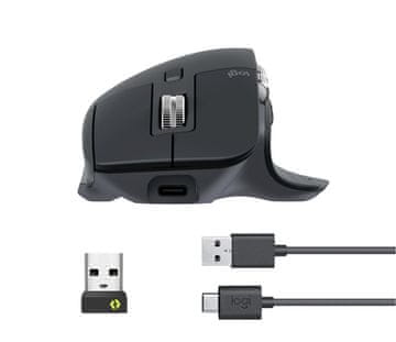 slomart Logitech MX Master 3S bežični miš, 8K DPI, grafitni