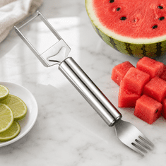 HOME & MARKER® 2-u-1 rezač i posluživač za voće od nehrđajućeg čelika za lubenicu i voće | MELOFORK