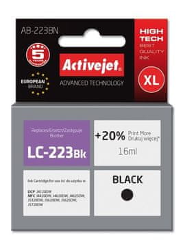 ActiveJet Activejet AB-223BN tinta (zamjenska za Brother LC223BK; Supreme; 16 ml; crna)