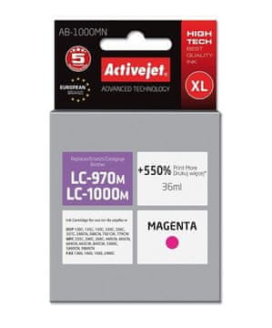 ActiveJet Activejet AB-1000MN tinta (zamjenski Brother LC1000M/970M) - Supreme, 35 ml, magenta