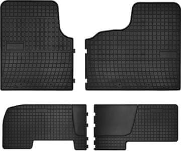 Gumene autotepisi za: Renault Trafic III dostavni kombi 2 reda (2014-) - crni, ugrađeni