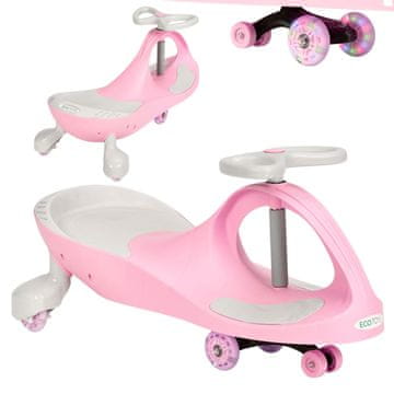 EcoToys Wiggle igračka za vožnju s LED kotačima, ružičasta ECOTOYS