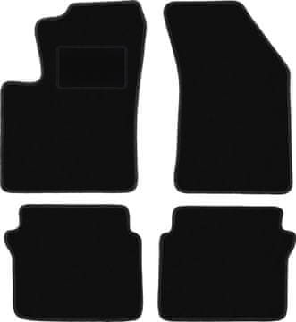 Crne velur prostirke za automobile za: Chrysler Sebring III limuzina (2007.-2010.)