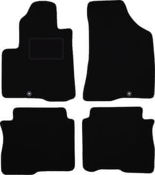 Crne velur tepihe za automobile za: Hyundai SantaFe II SUV (2006.-2012.)