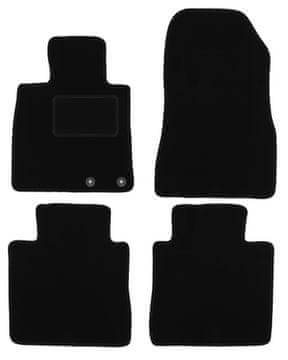 Crne velur tepihe za automobile za: Nissan Note II hatchback (2012-)