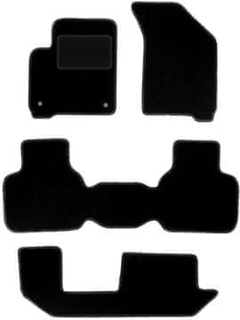 Crne velur prostirke za auto za: Dodge Journey JC49 7-sjedala (2007.-2016.)