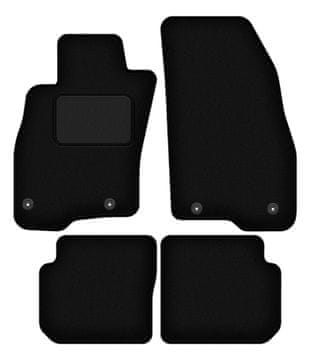 Crne velur tepisi za auto za: Fiat Punto 12' hatchback (2012.-2018.)