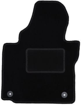 Vozačka prostirka od velura za: Volkswagen Touran I 2FL minivan (2010-) crna