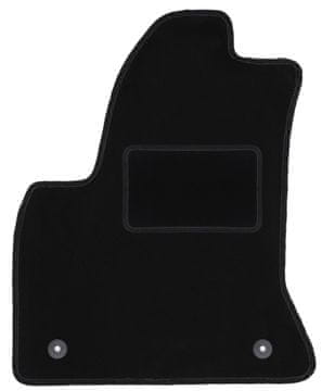 Vozačka prostirka od velura za: Citroen C4 Grand Picasso minivan (2006.-2013.) crna