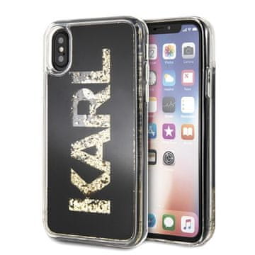 Karl Lagerfeld Karl Lagerfeld Karl Logo Glitter maska za iPhone X/Xs - crna