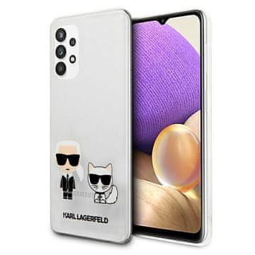 Karl Lagerfeld Karl Lagerfeld maska Karl & Choupette za Samsung Galaxy A32 5G - prozirna