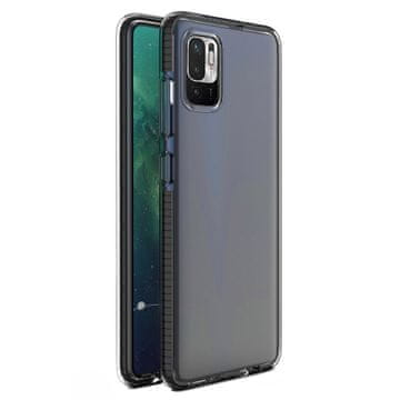 HURTEL Spring Case prozirna gel futrola s obojenim okvirom za Xiaomi Redmi Note 10 5G / Poco M3 Pro, crna