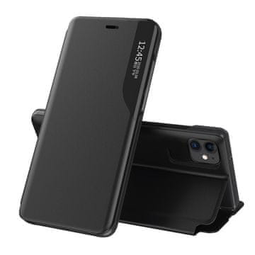 HURTEL Eco Leather View Case elegantna futrola tipa novčanik s postoljem za iPhone 13 Pro Max, crna