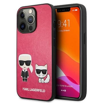 Karl Lagerfeld Karl Lagerfeld Ikonik Karl&amp;Choupette futrola za iPhone 13 Pro / iPhone 13 - fuksija