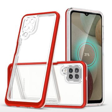 HURTEL Hurtel Clear 3in1 maska za Samsung Galaxy A22 4G, crvena
