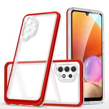 HURTEL Hurtel Clear 3in1 maska za Samsung Galaxy A32 5G, crvena