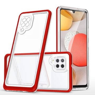 HURTEL Hurtel Clear 3in1 maska za Samsung Galaxy A42 5G, crvena