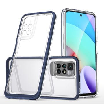 HURTEL Hybrid Armor Clear 3in1 maska za Xiaomi Redmi 10, plavi okvir