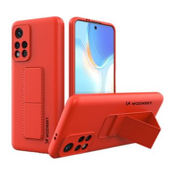 WOZINSKY Wozinsky Kickstand Case silikonska maska s postoljem za Xiaomi Redmi Note 11S / Note 11, crvena