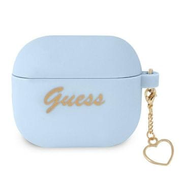 Guess Maskica za AirPods 3 Guess Silicone Charm Heart - plava