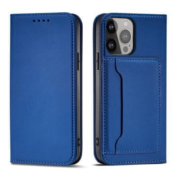 HURTEL Futrola Hurtel Magnet Card za iPhone 14 Pro Max, novčanik, stalak, plava