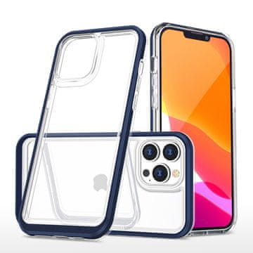HURTEL Futrola Hurtel Clear 3in1 za iPhone 14 Pro, s plavim okvirom