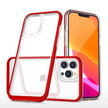 HURTEL Futrola Hurtel Clear 3in1 za iPhone 14 Pro, s crvenim okvirom