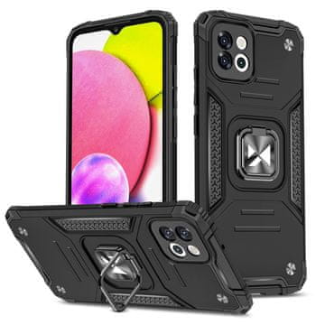 WOZINSKY Wozinsky Ring Armor maska za Samsung Galaxy A03, crna, s prstenom