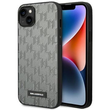 Karl Lagerfeld Karl Lagerfeld futrola za iPhone 14 Plus (6,7") Saffiano Mono Metal Logo, siva