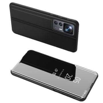HURTEL Maska Clear View Case za Xiaomi 12T Pro / Xiaomi 12T, preklopna, crna