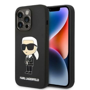 Karl Lagerfeld Karl Lagerfeld Silicone Ikonik MagSafe etui za iPhone 14 Pro - crna