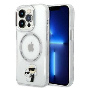 Karl Lagerfeld Karl Lagerfeld Iconic Karl&Choupette MagSafe etui za iPhone 14 Pro - transparentni
