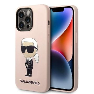 Karl Lagerfeld Karl Lagerfeld Silicone Ikonik MagSafe etui za iPhone 14 Pro - roza