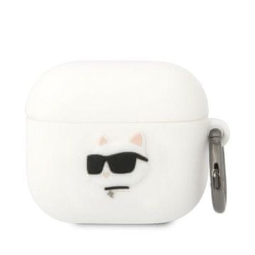 Karl Lagerfeld silikonska 3D maskica s Choupette glavom za AirPods 3, bijela