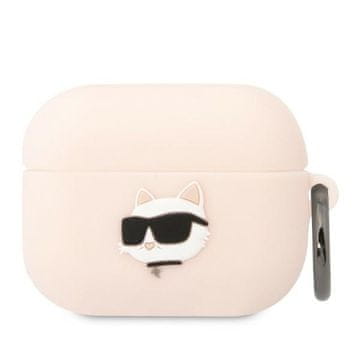 Karl Lagerfeld Choupette Head 3D ružičasta futrola za AirPods Pro