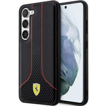 Ferrari Perforirana crna maskica za Samsung Galaxy S23 Plus