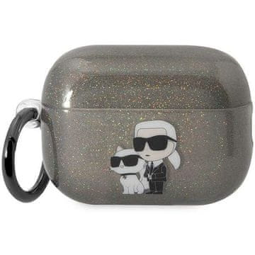 Karl Lagerfeld Karl Lagerfeld futrola za Airpods Pro 2 Glitter Karl&Choupette, crna