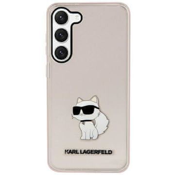 Karl Lagerfeld Karl Lagerfeld maska Ikonik Choupette za Samsung Galaxy S23+ S916, roza