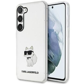 Karl Lagerfeld Karl Lagerfeld maska Ikonik Choupette za Samsung Galaxy S23+ S916, transparentna