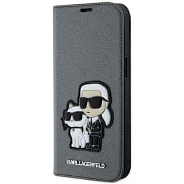 Karl Lagerfeld Karl Lagerfeld KLBKP14SSANKCPG futrola za iPhone 14 6.1" srebrna/srebrna Saffiano Karl & Choupette