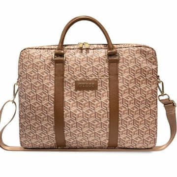 Guess Guess GCube Stripes torba za 16" prijenosno računalo - smeđa